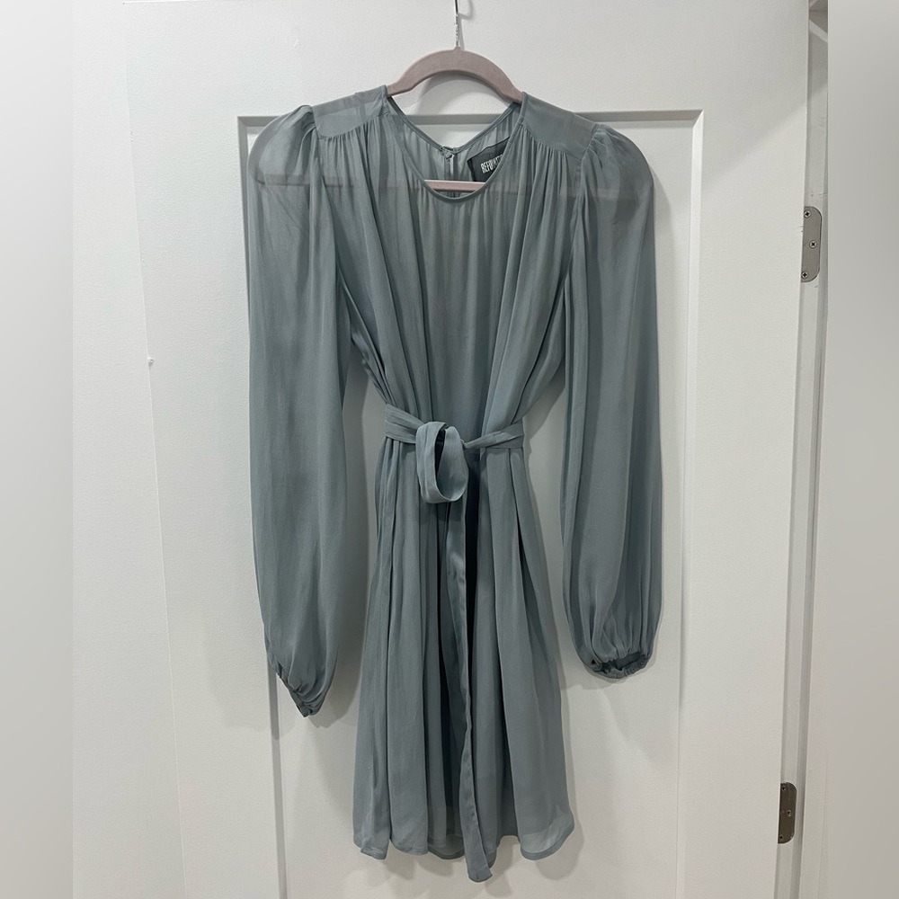 Reformation Slate Blue Dress. Size XS